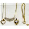 Image 2 : 4-STERLING GOLD FILLED CHAING & (1)HEART