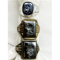 3-MEN'S 925 RINGS WITH GORGEOUS DESIGNS