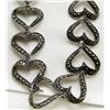 Image 2 : 16 INCH STERLING PANEL NECKLACE WITH HEART