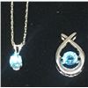 Image 1 : STERLING NECKLACE WITH (2)PENDANTS