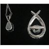 Image 2 : STERLING NECKLACE WITH (2)PENDANTS