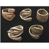 Image 2 : 5-ANTIQUE STERLING SPOON RINGS