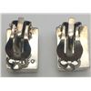 Image 2 : PAIR OF MEXICO STERLING RECTANGLE EARRINGS