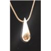 Image 1 : STERLING NECKALCE WITH TEARDROP PENDANT
