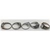 Image 2 : 5-BLING RINGS WITH CZ/CLEAR STONE ACCENTS