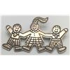 Image 1 : MEXICO STERLING CHILDREN BROOCH MARKED!