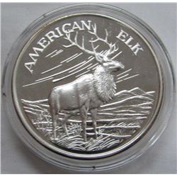 TWO TROY OUNCES .999 FINE SILVER - AMERICAN ELK