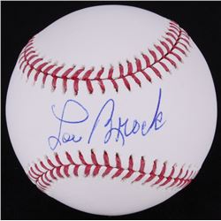 Lou Brock Signed OML Baseball (MLB Hologram)