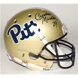 Curtis Martin Signed Pittsburgh Panthers Full-Size Helmet (GTSM Hologram)