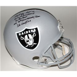 Ray Guy Signed Raiders Full-Size Helmet with (5) Inscriptions JSA COA)