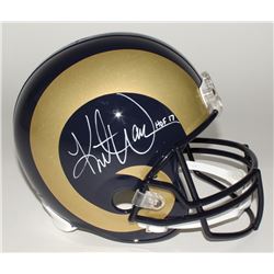 Kurt Warner Signed Rams Full-Size Helmet Inscribed "HOF 17" (JSA COA)