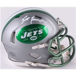 Brett Favre Signed Jets Mini Blaze Speed Helmet (Radtke COA)