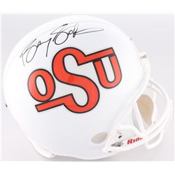 Barry Sanders Signed Oklahoma State Cowboys Full-Size Helmet (Radtke COA  Schwartz Hologram)