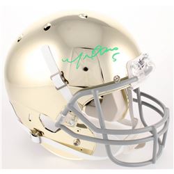 Manti Te'o Signed Notre Dame Fighting Irish Chrome Full-Size Helmet (Radtke COA)