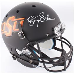 Barry Sanders Signed Oklahoma State Cowboys Full-Size Helmet (Radtke COA  Schwartz Sports Hologram)