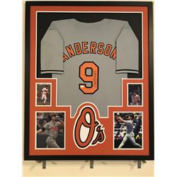 Brady Anderson Signed Orioles 34x42 Custom Framed Jersey (JSA COA)