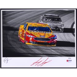 Joey Logano Signed NASCAR Limited Edition 11x14 Photo #/22 (PA COA)