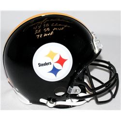 Terry Bradshaw Signed Steelers Full-Size Authentic On-Field Limited Edition Helmet Inscribed "4x SB 