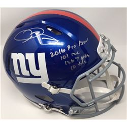 Odell Beckham Jr. Signed Giants Limited Edition Full-Size Authentic On-Field Speed Helmet Inscribed 
