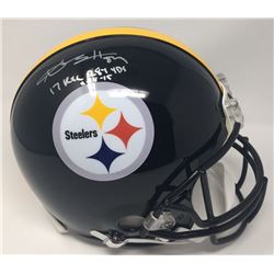 Antonio Brown Signed Steelers Limited Edition Full-Size Authentic On-Field Helmet Inscribed "17 Rec 