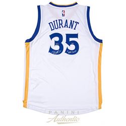 Kevin Durant Signed Warriors Limited Edition Adidas Swingman Jersey Inscribed "17 NBA Champ" (Panini
