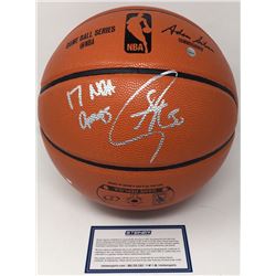 Stephen Curry Signed NBA Game Ball Series Basketball Inscribed "17 NBA Champs" (Steiner COA)