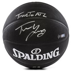 Trae Young Signed LE NBA Arena Series Black Basketball Inscribed "True To ATL" (Panini COA)