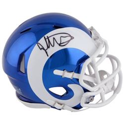 Todd Gurley Signed Rams Chrome Mini Speed Helmet (Fanatics Hologram)