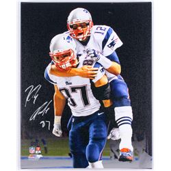 Rob Gronkowski Signed Patriots 16x20 Custom Framed Photo on Canvas (Radtke COA)