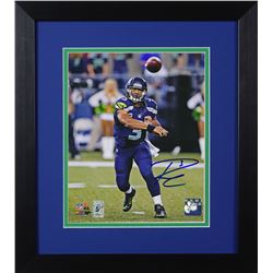 Russell Wilson Signed Seahawks 14x18.5 Custom Framed Photo Display (Wilson COA)