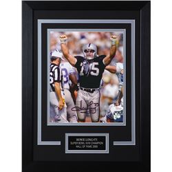 Howie Long Signed Raiders 14x18.5 Custom Framed Photo Display (JSA COA)