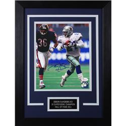 Deion Sanders Signed Cowboys 14x18.5 Custom Framed Photo Display (JSA COA)