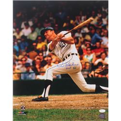 Al Kaline Signed Tigers 16x20 Photo Inscribed "HOF 80" (JSA COA)