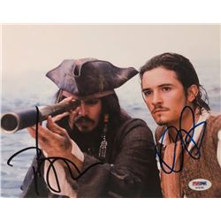 Johnny Depp  Orlando Bloom Signed "Pirates of the Caribbean" 8x10 Photo (PSA LOA)
