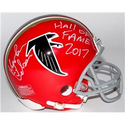 Morten Andersen Signed Falcons Mini Helmet Inscribed "Hall of Fame 2017" (Radtke COA)