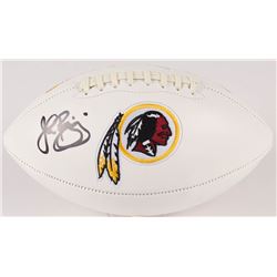 John Riggins Signed Redskins Logo Football (JSA COA)