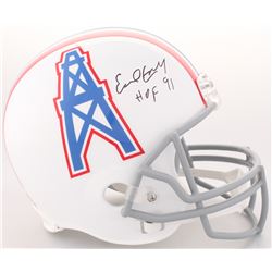 Earl Campbell Signed Oilers Full-Size Helmet Inscribed "HOF 91" (JSA COA)