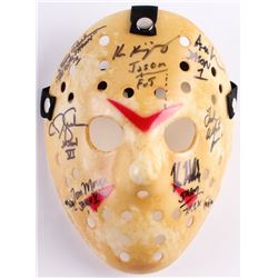 Jason "Friday the 13th" Hockey Mask Signed By (7) with Kane Hodder, Tom Morga, Ted White, Ari Lehman
