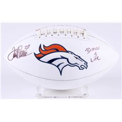 Terrell Davis Signed Broncos Super Bowl XXXIII Logo Football Inscribed "Bronco 4 Life" (Radtke COA)