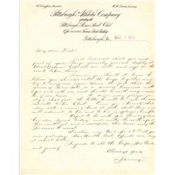 Barney Dreyfuss Signed Handwritten Letter (JSA LOA)