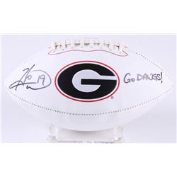 Hines Ward Signed Georgia Bulldogs Logo Football Inscribed "Go Dawgs!" (Radtke COA)