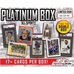 "PLATINUM BOXâ€ All Sport Mystery Sports Cards Box 17+ HITS Per Box!