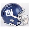 Image 1 : Michael Strahan Signed Giants Full-Size Speed Helmet Inscribed "HOF '14" (JSA COA)