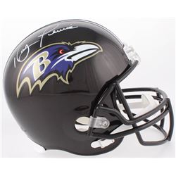 Ray Lewis Signed Ravens Full-Size Helmet (Beckett COA)