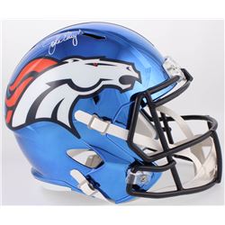 John Elway Signed Broncos Full-Size Chrome Speed Helmet (Beckett COA)