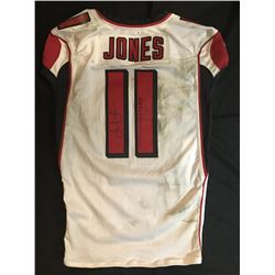 Julio Jones Signed Falcons 50th Anniversary Game-Used Jersey Inscribed "Game Worn 12-16 VS Tampa" wi