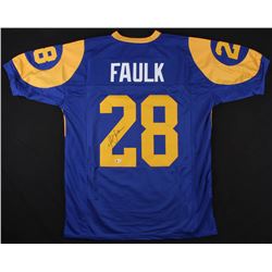 Marshall Faulk Signed St. Louis Rams Jersey (Beckett COA)