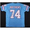 Image 1 : Bruce Matthews Signed Houston Oilers Jersey Inscribed "HOF 07" (JSA COA)