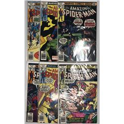 Lot of (6) 1977-78 Marvel Amazing Spider-Man 1st Series Comic Books