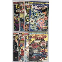Lot of (8) 1974-75 Marvel Amazing Spider-Man 1st Series Comic Books